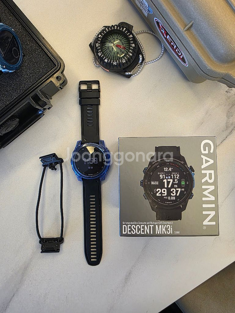 가민디센트mk3i 51mm 바다1회투어착용 판매--0