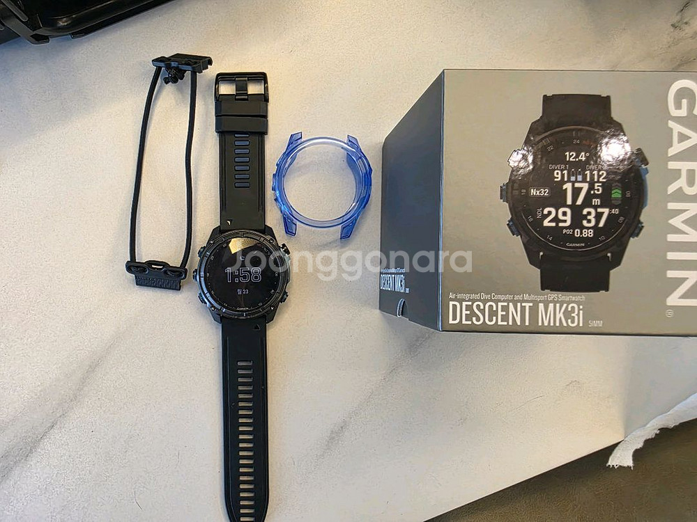 가민디센트mk3i 51mm 바다1회투어착용 판매--3