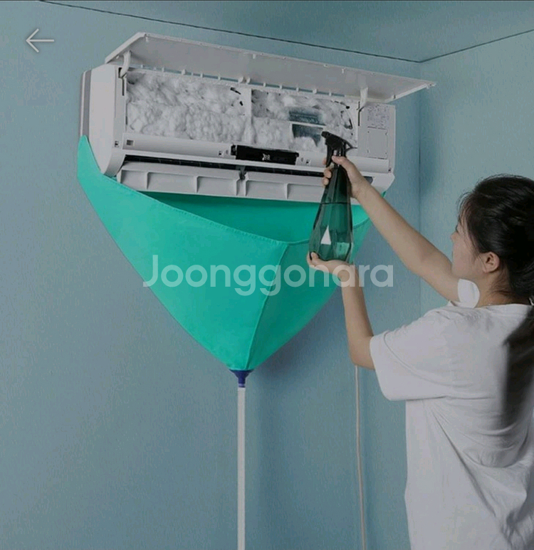 새상품 벽걸이 에어컨 셀프 청소 도구 세제 물받이 호스--3