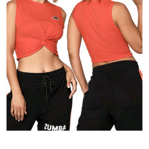 줌바 크롭탱크 M