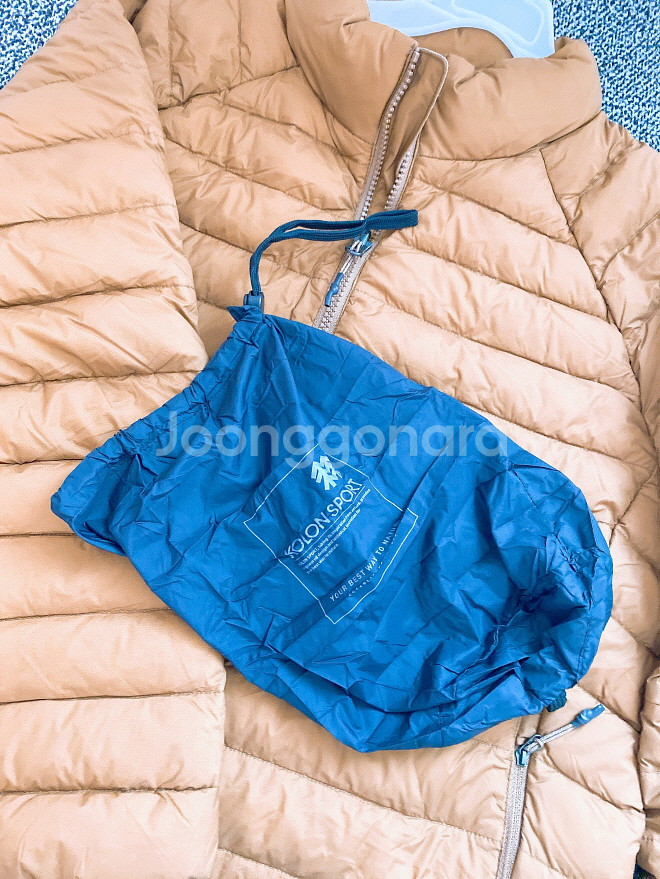 (여성110)코오롱스포츠거위털스마트포켓포함경량패딩--3