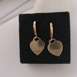 18k옐로우골드 하트 귀걸이
