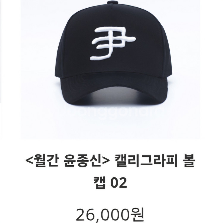 [최저가/새상품] 월간 윤종신 굿즈 볼캡 모자--2