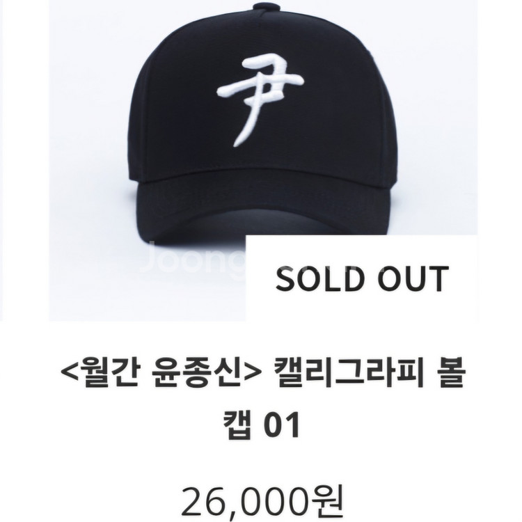 [최저가/새상품] 월간 윤종신 굿즈 볼캡 모자--4