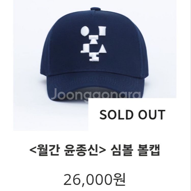 [최저가/새상품] 월간 윤종신 굿즈 볼캡 모자--5