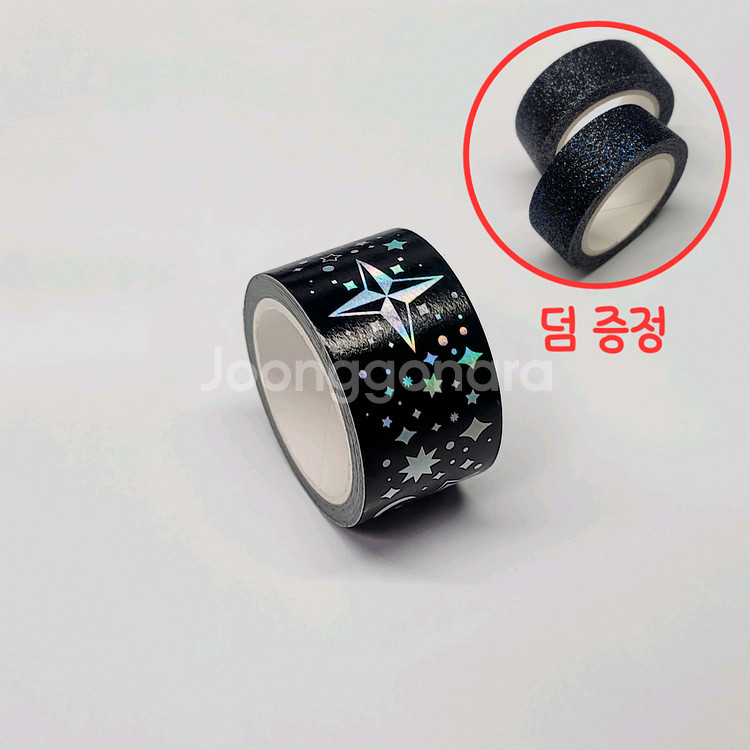 다꾸) 우주 홀로그램 마스킹 테이프 띵--0