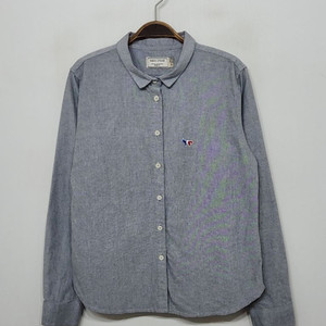 (L) 메종 키츠네 셔츠 솔리드 로고 남방 캐주얼