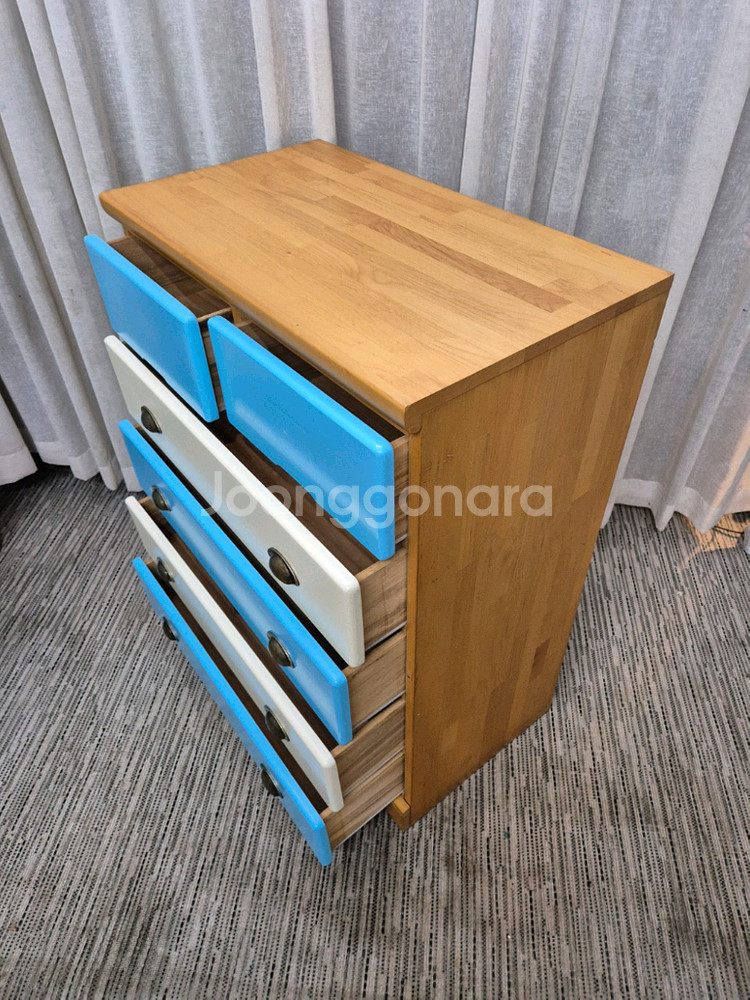 빈티지 미드센츄리 6D 5단서랍장--2