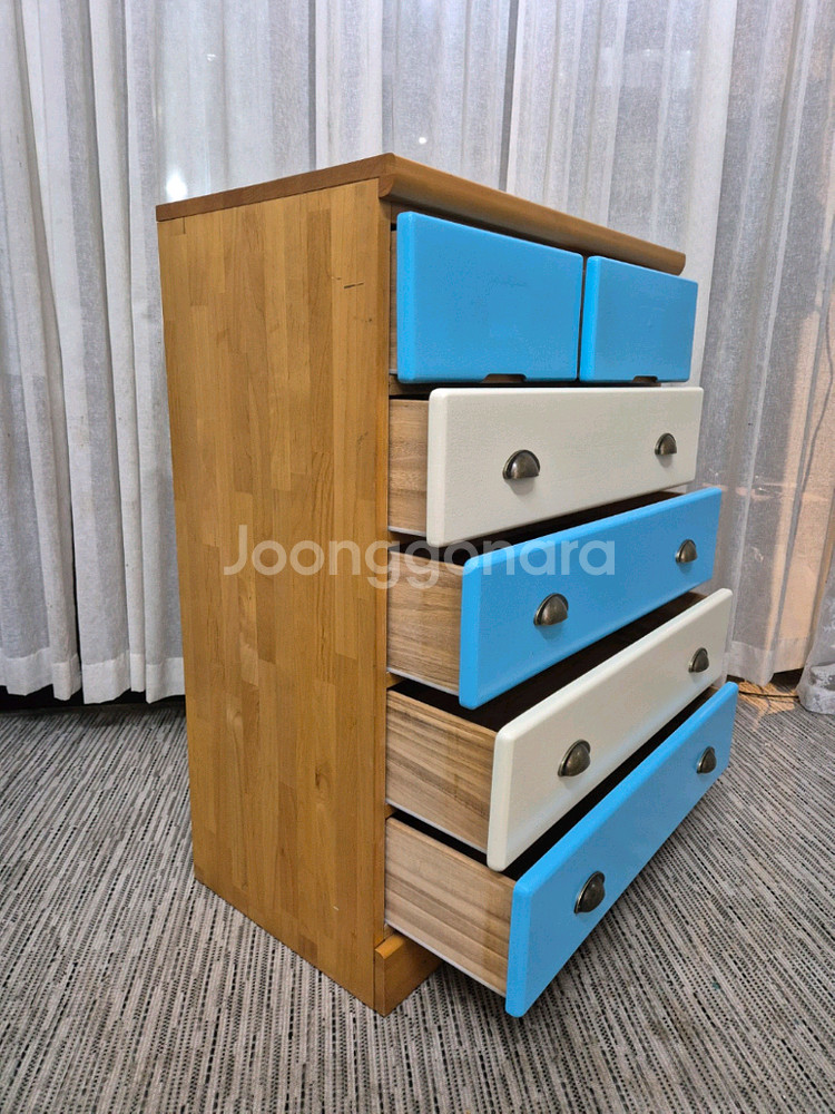 빈티지 미드센츄리 6D 5단서랍장--3