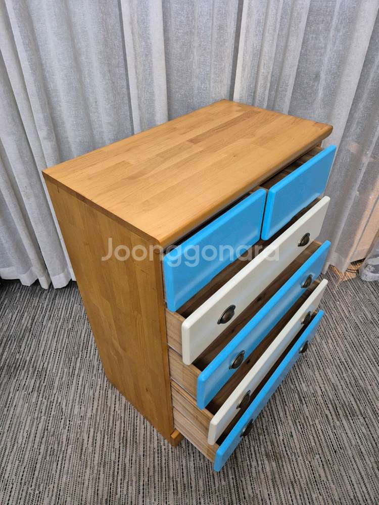 빈티지 미드센츄리 6D 5단서랍장--4