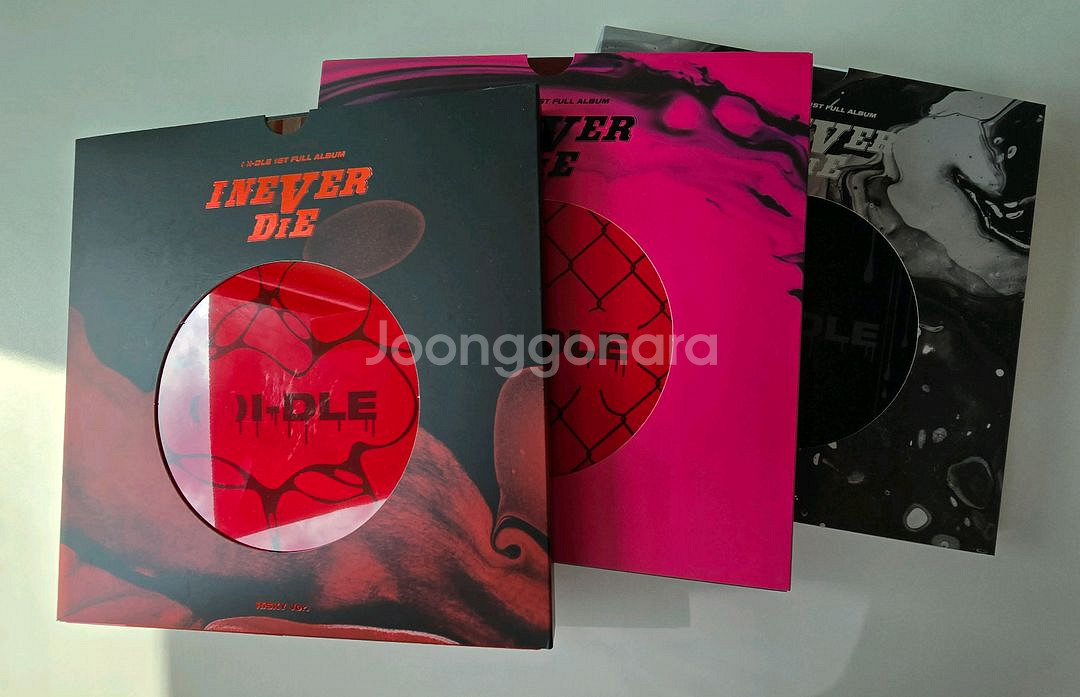 아이들I NEVER DIE앨범일괄(포카O)+초판 포스터--1