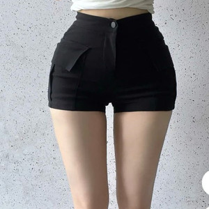 슬림 블랙 핫팬츠 반바지