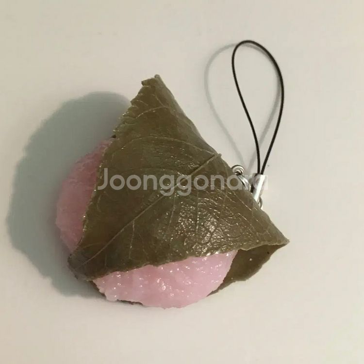 사쿠라 모찌 음식모형 키링 일본 고전문구 키링--0