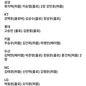 교환/판매) KBO카드
