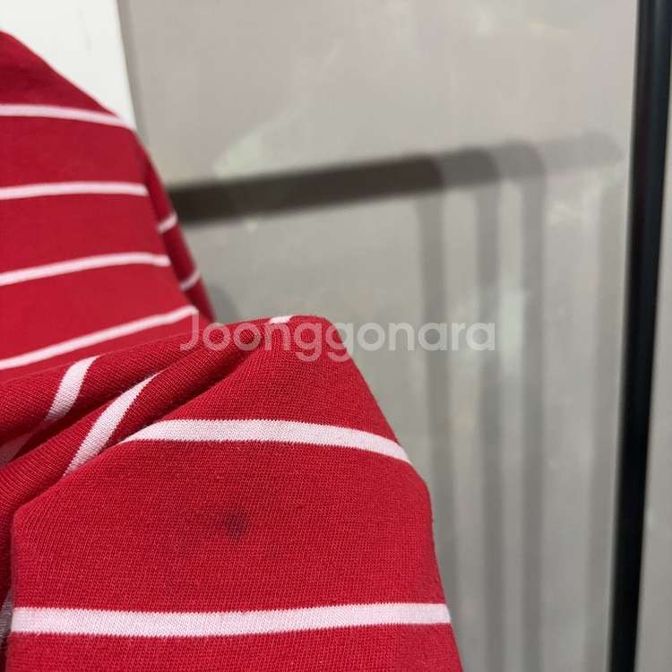 (90) 타미힐피거 여성 캐주얼 스트라이프 반팔 카라티--4
