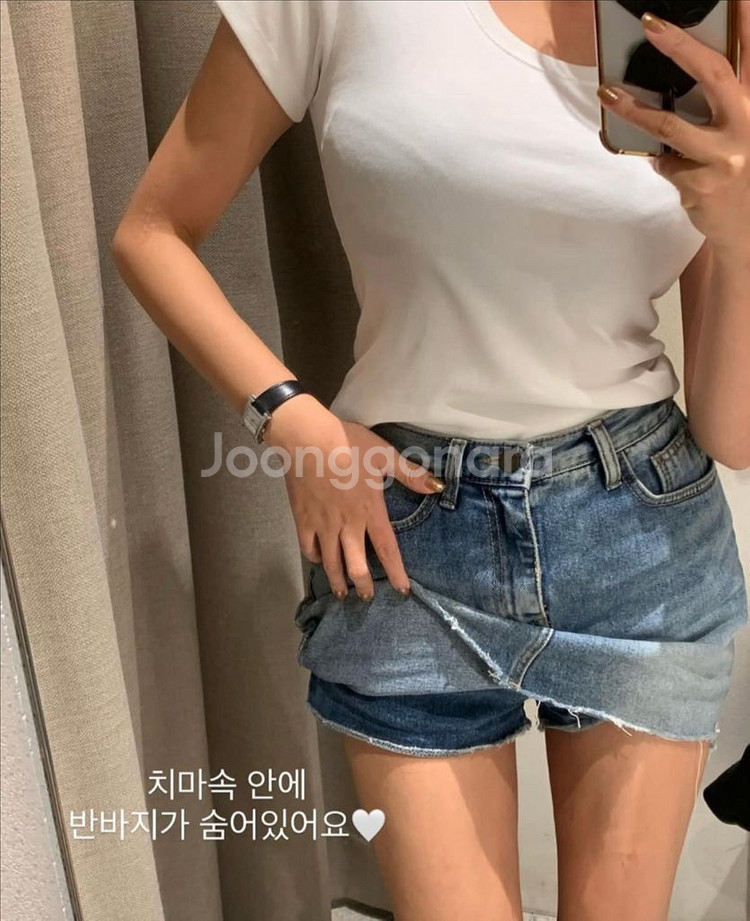 [미 시착 새 상품] 쥬드마켓 데님 스커트--1