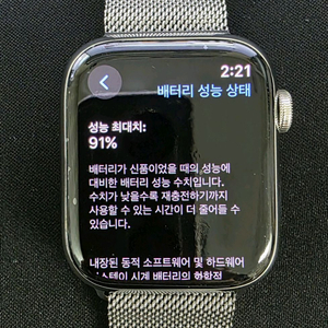 애플워치7 스테인리스 밀레니엄루프 45mm GPS+셀룰