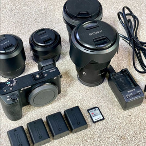 Sony 크롭바디 렌즈 다수 + 배터리