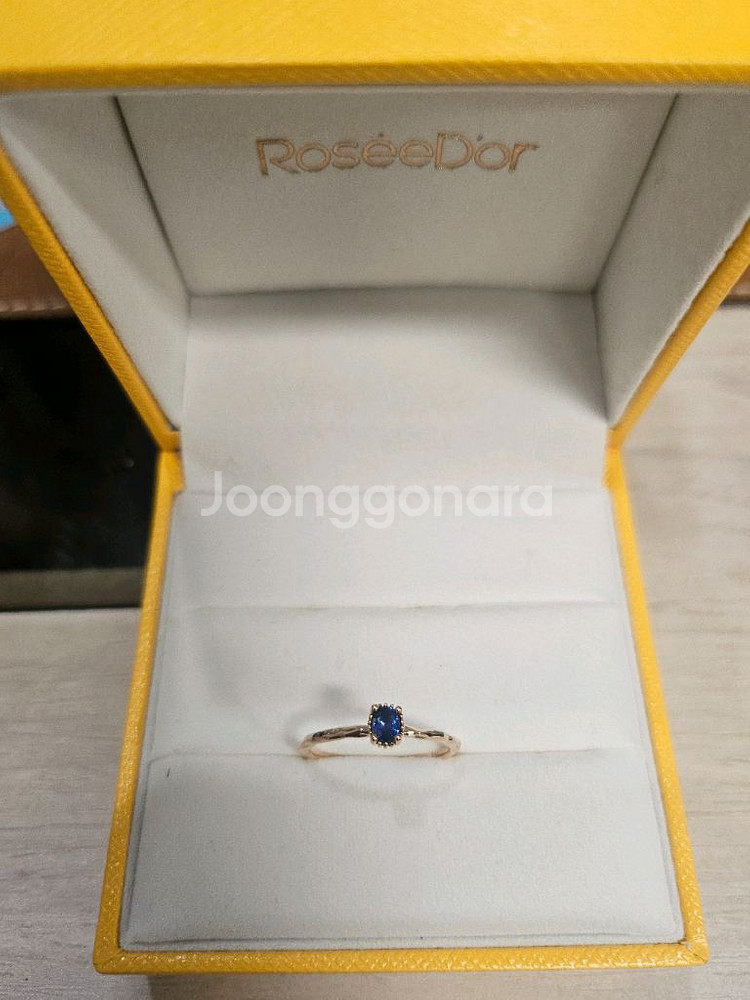 오늘만특가로제도르 사파이어 반지 14k 로즈골드--1