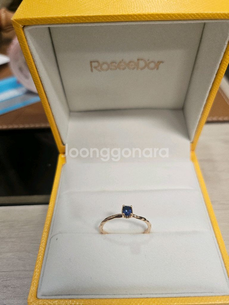 오늘만특가로제도르 사파이어 반지 14k 로즈골드--0