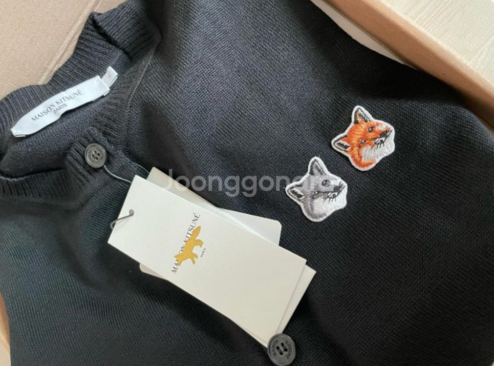 메종키츠네 폭스헤드 가디건--0