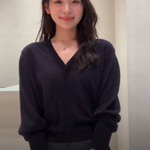 시에 썸미니 루즈가디건 네이비