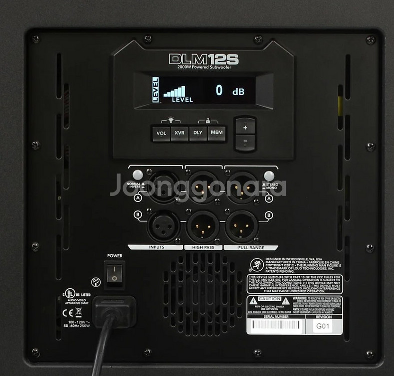 맥키DLM12S 12인치 2000와트 서브우퍼--1