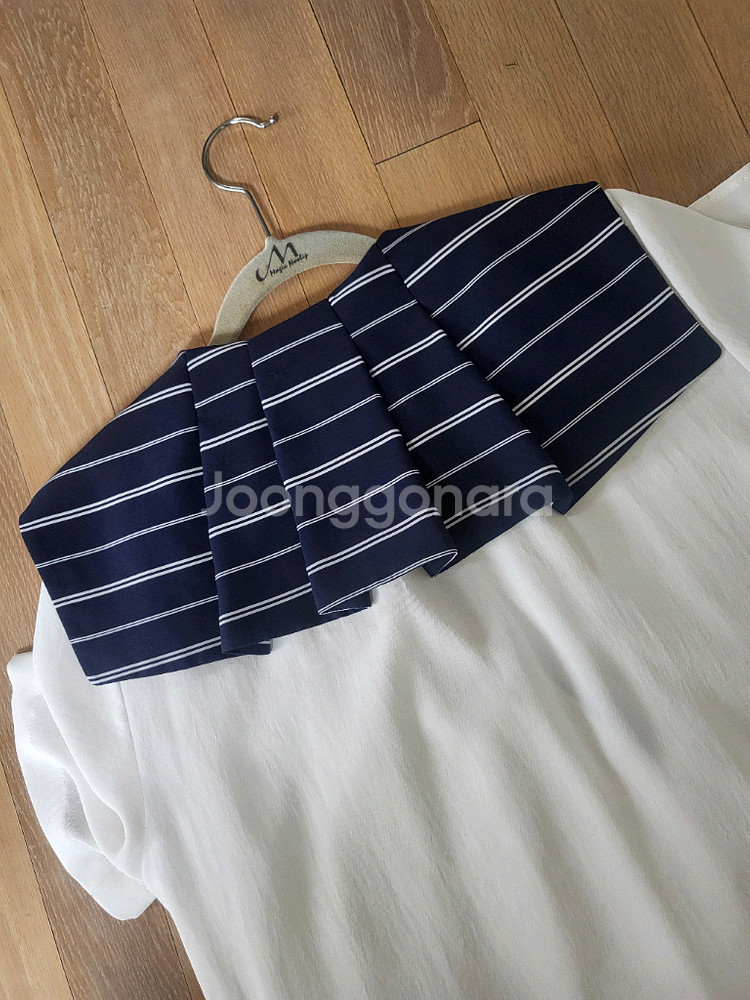메종드메이어 세일러 마린 루즈핏 롱원피스 55 화이트--3