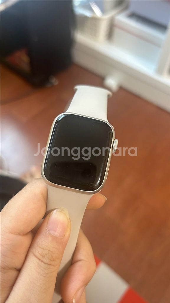 애플워치7 41mm 스타라이트 gps 판매합니다--0