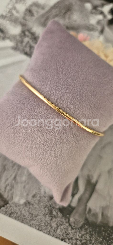 18k 할로우 독특 민 뱅글팔찌--3