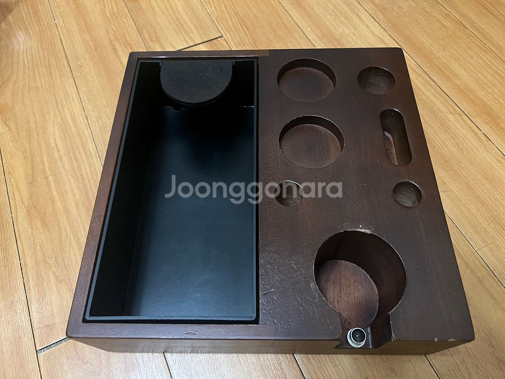 월넛 원목 탬핑스테이션 포터필터 거치대--0