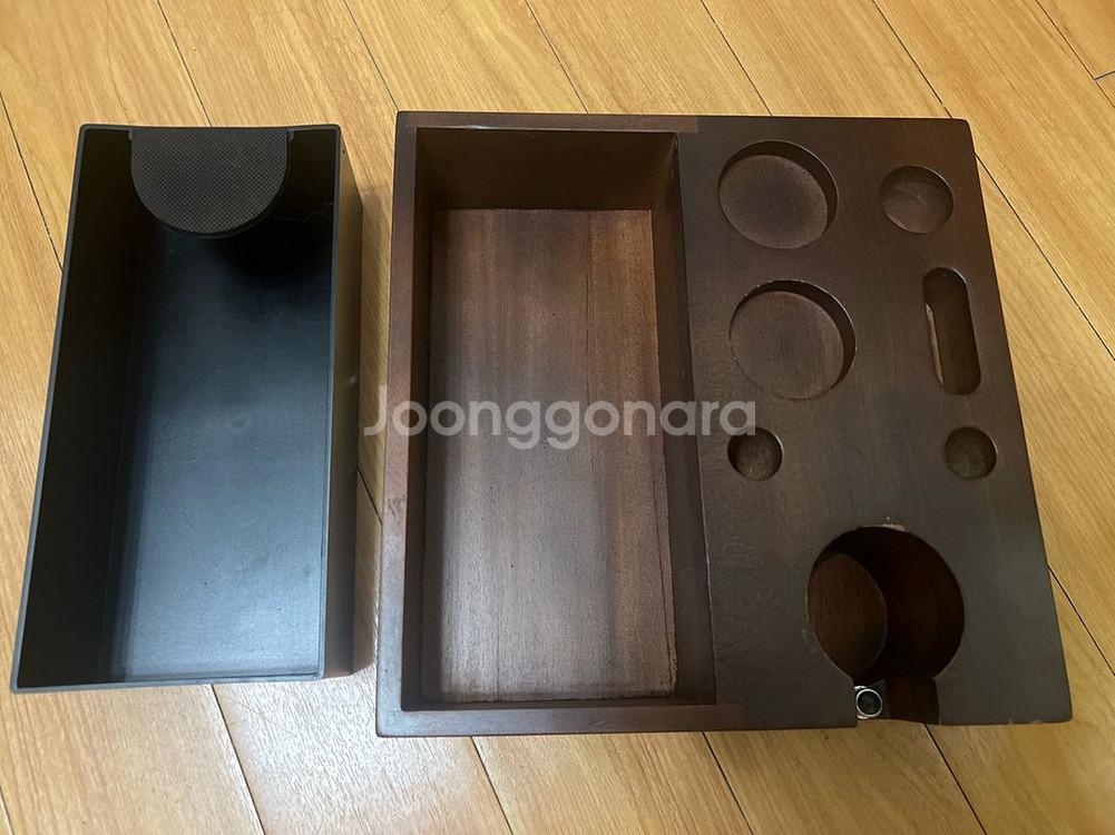월넛 원목 탬핑스테이션 포터필터 거치대--1