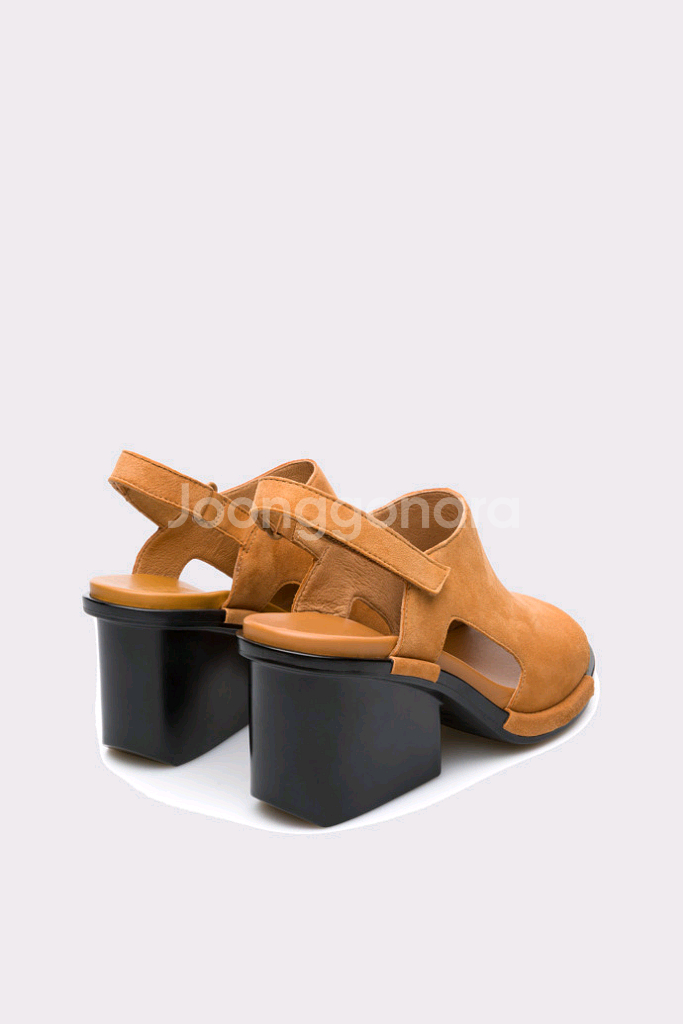 캠퍼 아이비 브라운 옐로우 스웨이드 샌들 8cm 225--2