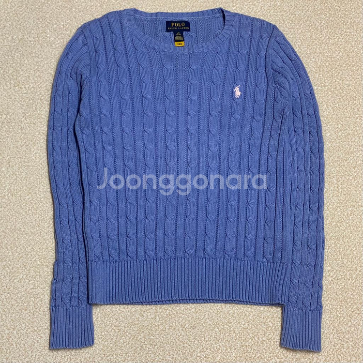 (정품) 폴로 신형 걸즈 소라색 니트 L--0