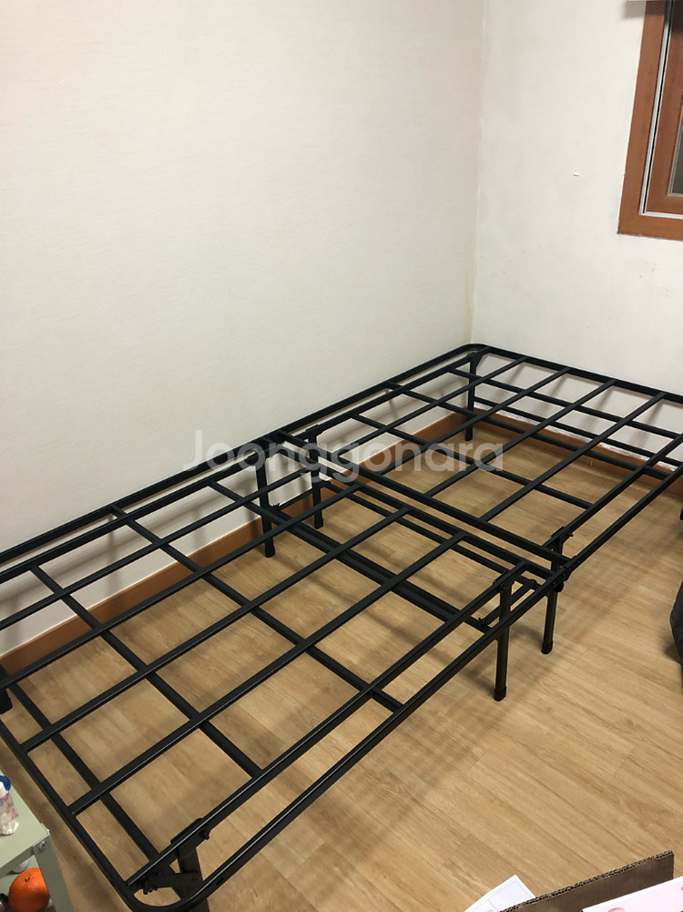 지누스 스마트베이스 엘리트 침대 철제프레임(S, 블랙)--0