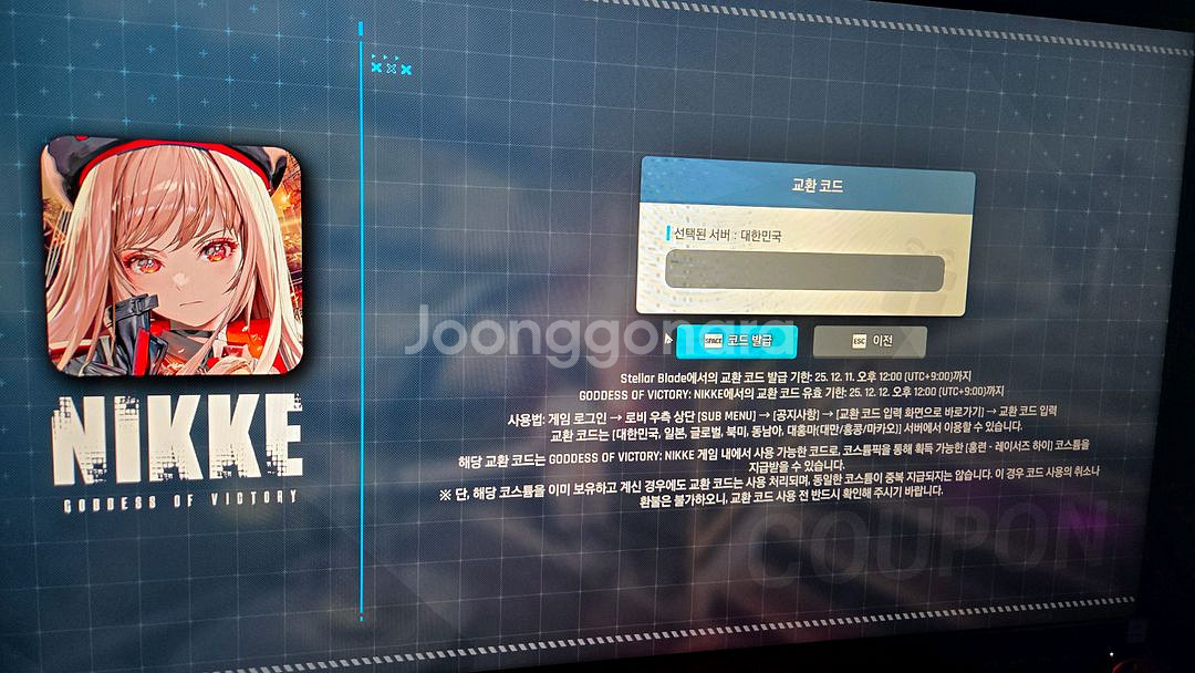 니케 스텔라 블레이드 콜라보 스킨 코드--0