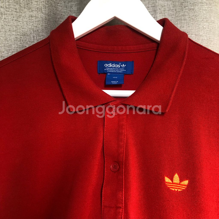 아디다스 오리지널스 레드 트레포일 폴로셔츠 (100)--1