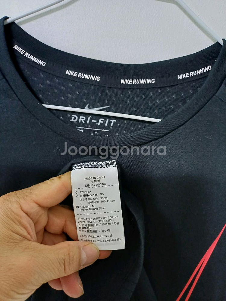 여성 나이키런닝 드라이핏 반팔티셔츠 (블랙.100)--4