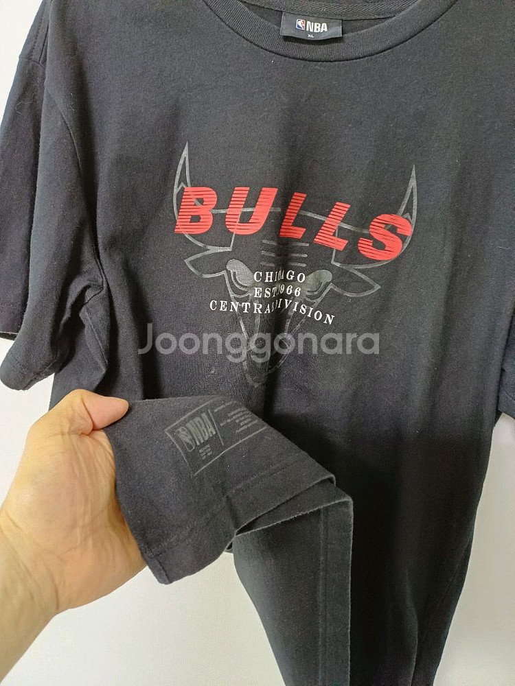 NBA 시카고불스 반팔티셔츠(블랙.여105.남100)--4