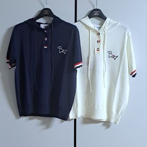 (S.M.L)THOM BROWNE 여성용 후드 니트 반