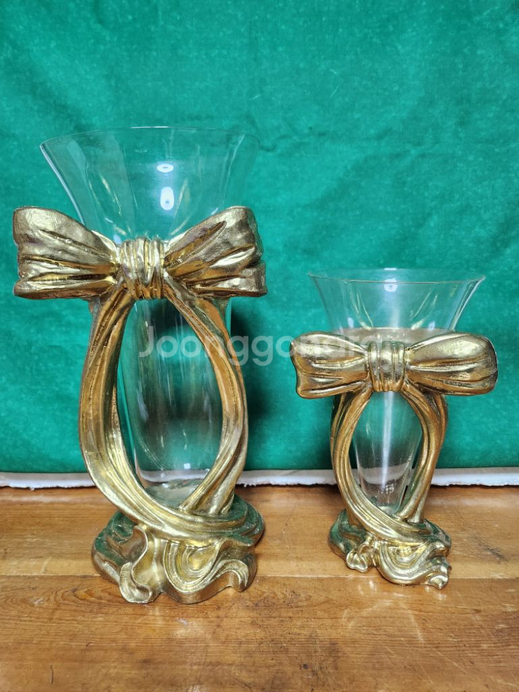 프랑스 유리관 화병 2점--5