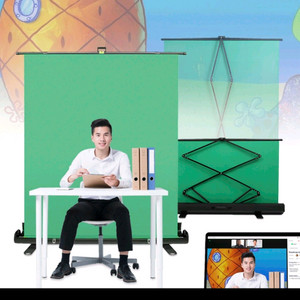 미사용 크로마키 휴대용 반자동 거치대 이동식 롤스크린