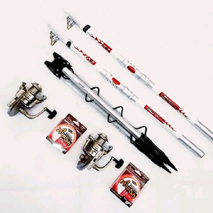 원투낚시대3.6m 2대+5000번릴2대+릴줄+받침대