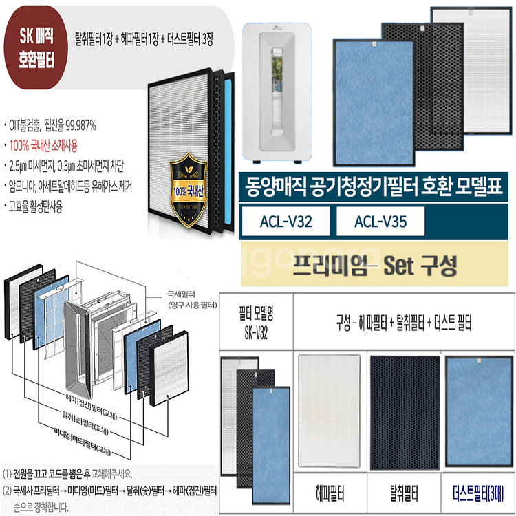 SK매직 공기청정기 필터 SK-V32--0