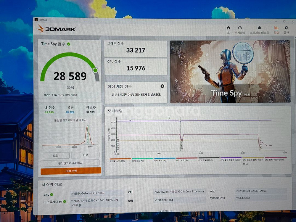 rtx 5080 게이밍 트리오 팝니다!--3
