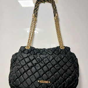 MOSCHINO 모스키노 골드체인퀼팅백