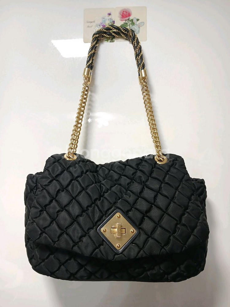 MOSCHINO 모스키노 골드체인퀼팅백--2