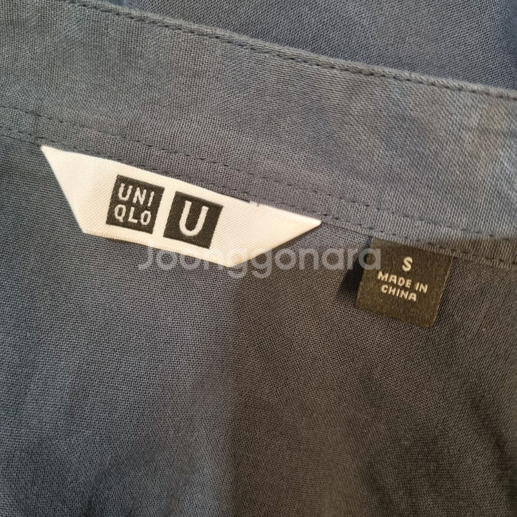 새상품 UNIQLO 유니클로 U 차이나카라 시스루 셔츠--3