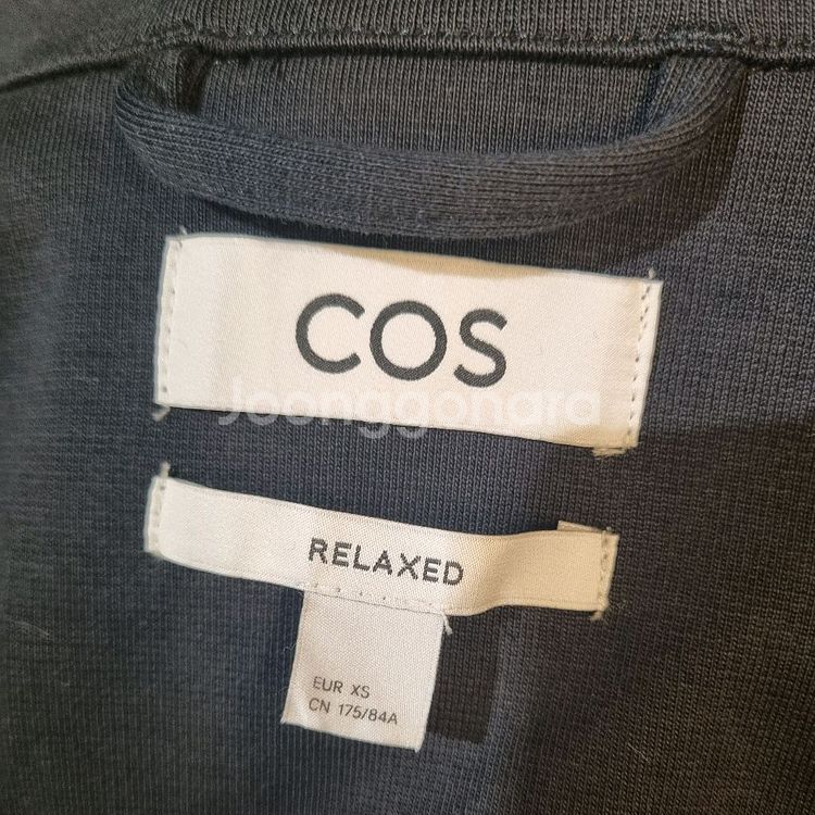 COS 코스 블랙 코튼 자켓--4