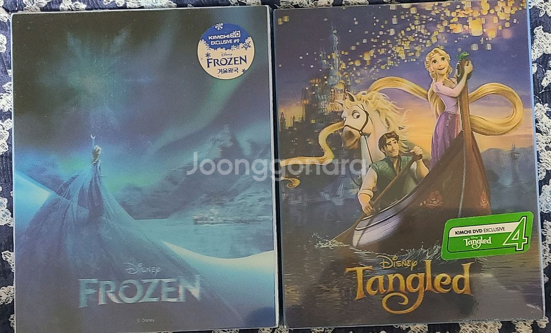 김치DVD 겨울왕국라푼젤 렌디큘러 블루레이판매합니다--0
